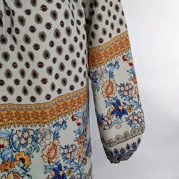 Tantrum Floral Boho Women's Blouse 3/4 Sleeves Size Small - Picture 3 of 6